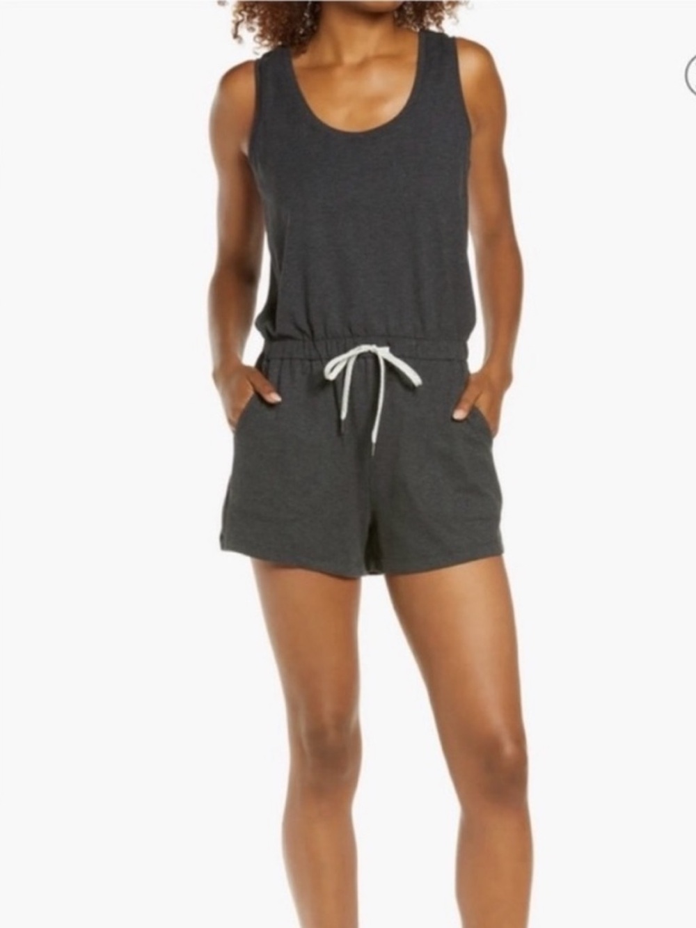 Zella Women’s Size XL Grey‎ Sleeveless Romper Athleisure, Cozy, Beach, Summer